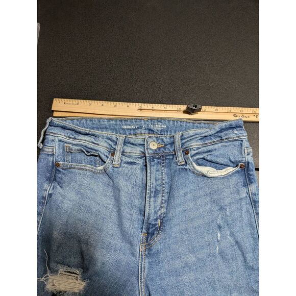 Old Navy High-Waisted O.G. Straight Ripped Tall Women's 8 - Picture 6 of 7